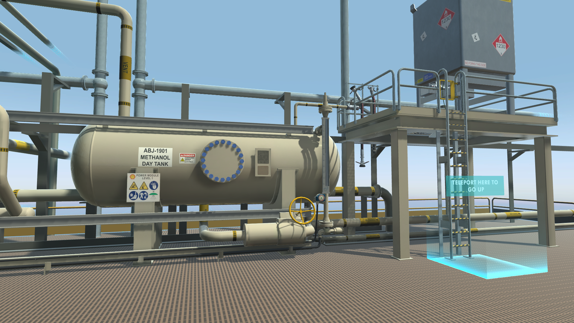 Shell VR app demonstrating Oil Rig